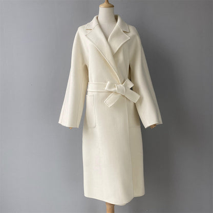 Long Double Faced Woven Cashmere Coat