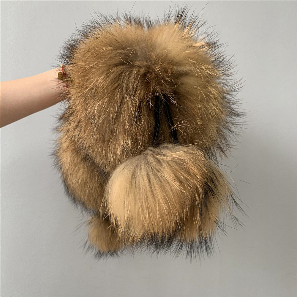 Solid Color Fur Lady Boots Accessories