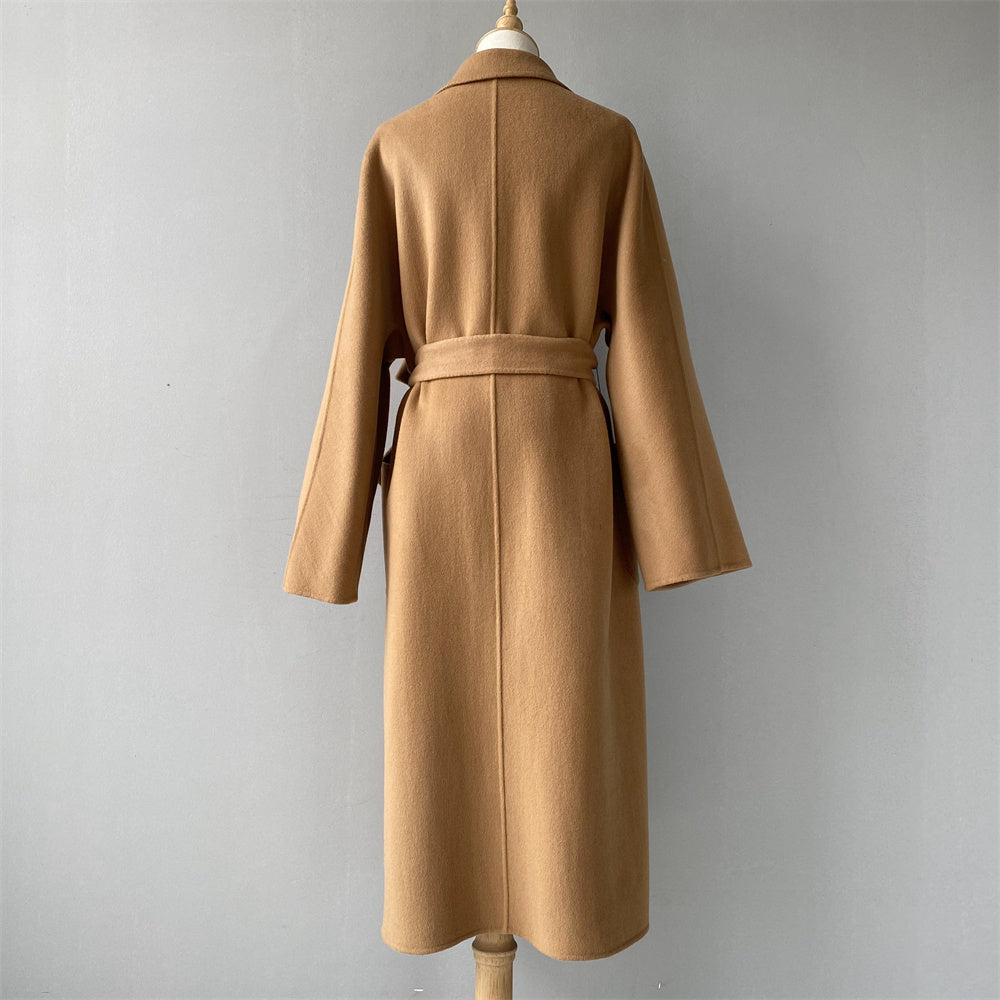 Long Double Faced Woven Cashmere Coat