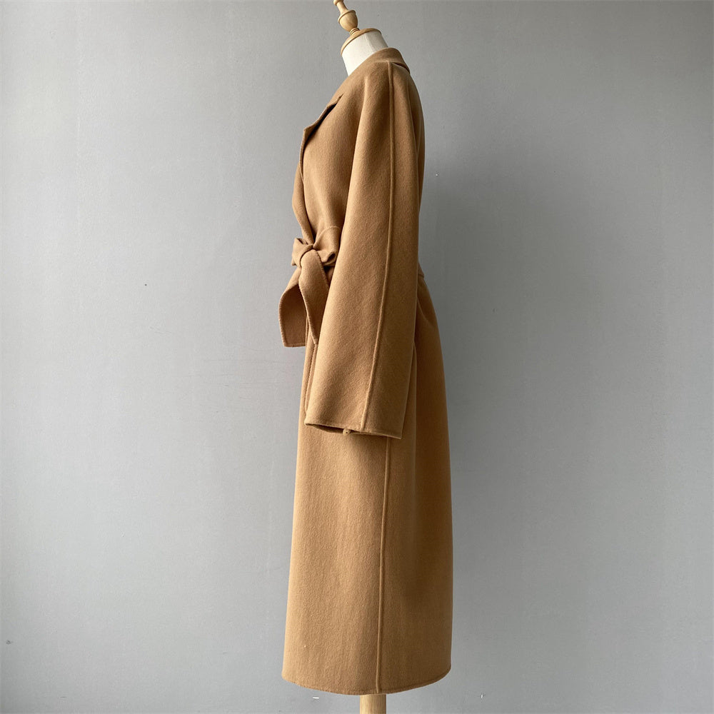 Long Double Faced Woven Cashmere Coat