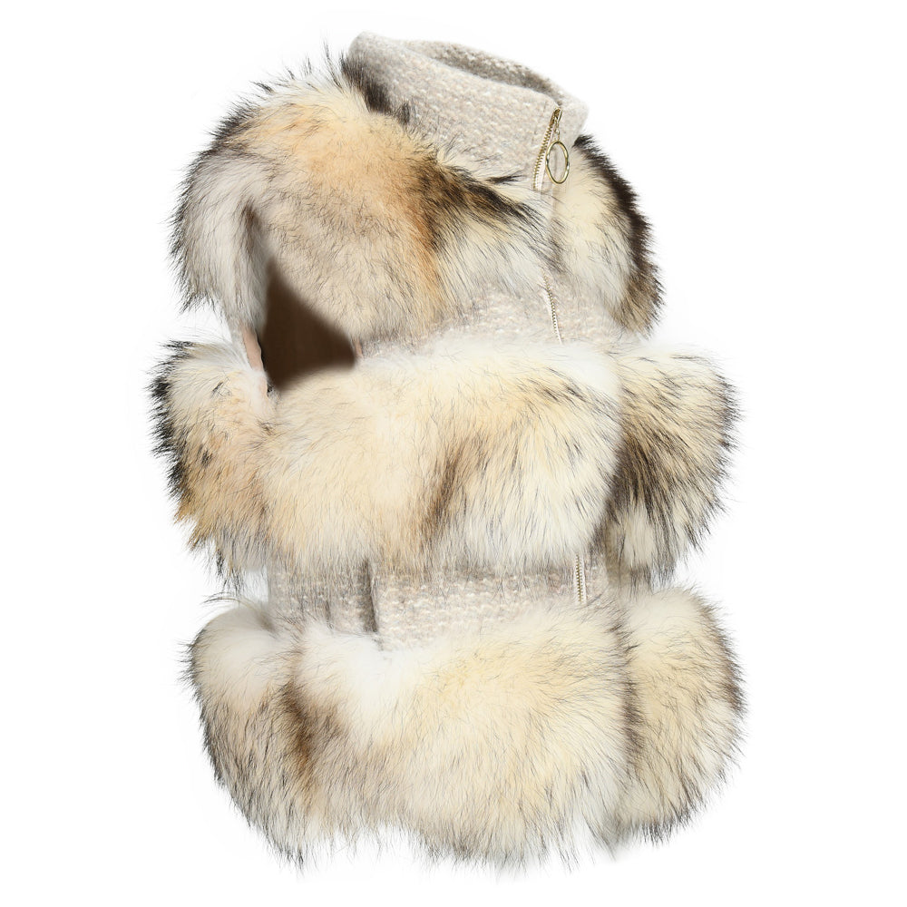 hick Warm Fox Fur Gilet Custom High Quality Real Fox fur Vest Puffer Womens